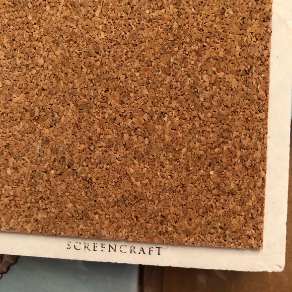 New NIB four marble coasters blue with shells with cork backing Screencraft - Picture 7 of 7